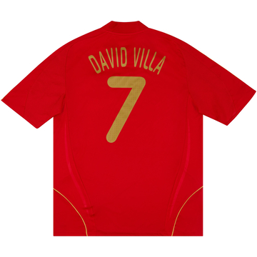 2007-09 Spain Home Shirt David Villa #7