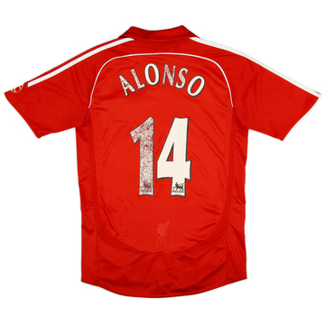 2006-08 Liverpool Home Shirt Alonso #14 - 5/10 - (S)
