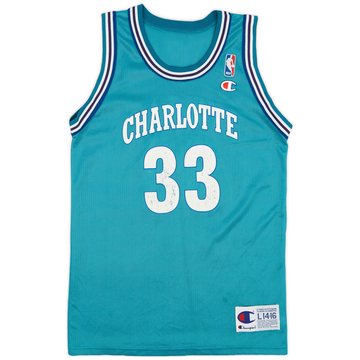 1992-95 Charlotte Hornets Mourning #33 Champion Away Jersey - 6/10 - (L.Boys)