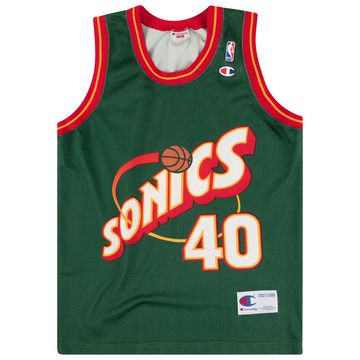 1995-97 Seattle Supersonics Kemp #40 Champion Jersey (Away) L