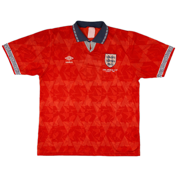 1990-93 England Away Shirt - 6/10 - (L)
