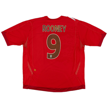 2006-08 England Away Shirt Rooney #9 - 5/10 - (XXL)