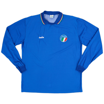 1986-91 Italy Home L/S Shirt - 9/10 - (XL)
