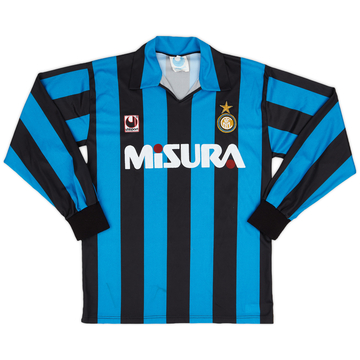 1989-90 Inter Milan Home L/S Shirt - 7/10 - (M)