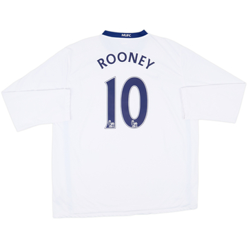 2008-10 Manchester United Away L/S Shirt Rooney #10 - 10/10 - (XXL)