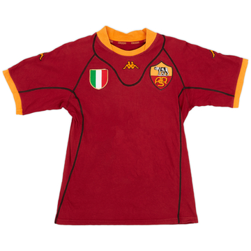 2001-02 Roma Home Shirt - 7/10 - (XL.Boys)