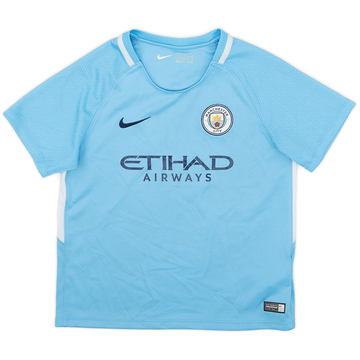 2017-18 Manchester City Home Shirt - 7/10 - (S.Boys)