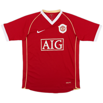 2006-07 Manchester United Home Shirt - 8/10 - (L.Boys)