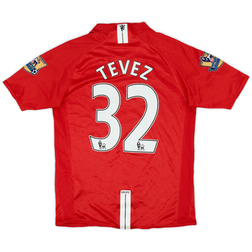 2007-09 Manchester United Home Shirt Tevez #32 - 9/10 - (XL.Boys)