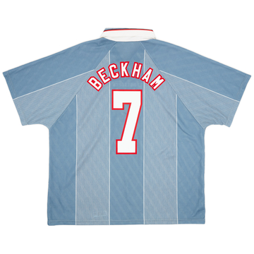 1996-97 England Away Shirt Beckham #7 - 9/10 - (XXL)