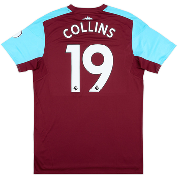 2017-18 West Ham Match Issue Home Shirt Collins #19