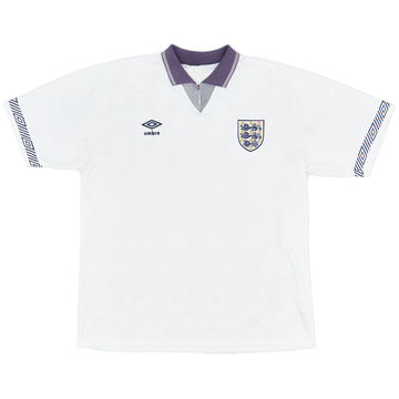 1990-92 England Home Shirt - 8/10 - (L)