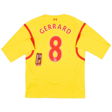 2014-15 Liverpool Away L/S Shirt Gerrard #8 (M)