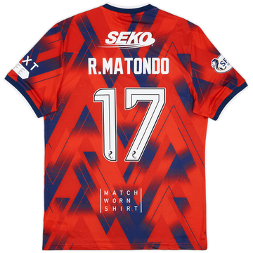 2023-24 Rangers Match Issue Fourth Shirt R. Matondo #17