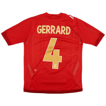 2006-08 England Away Shirt Gerrard #4 - 7/10 - (M)