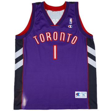 1999-00 Toronto Raptors McGrady #1 Champion Away Jersey - 5/10 - (XL)
