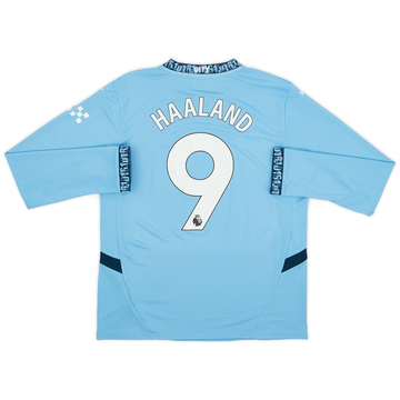 2024-25 Manchester City Home L/S Shirt Haaland #9 - 10/10 - (L)