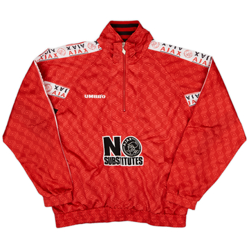 1996-97 Ajax Umbro 1/2 Zip Track Jacket - 8/10 - (XL)