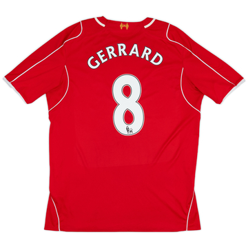 2014-15 Liverpool Home Shirt Gerrard #8 - 5/10 - (XL)