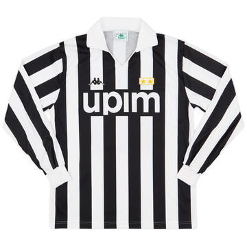 1989-90 Juventus Basic Home L/S Shirt #11 - 7/10 - (L)
