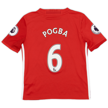2016-17 Manchester United Home Shirt Pogba #6 - 7/10 - (S.Boys)