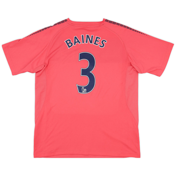 2010-11 Everton Away Shirt Baines #3ES