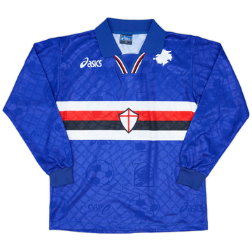 1996-97 Sampdoria Home L/S Shirt - 7/10 - (XS)