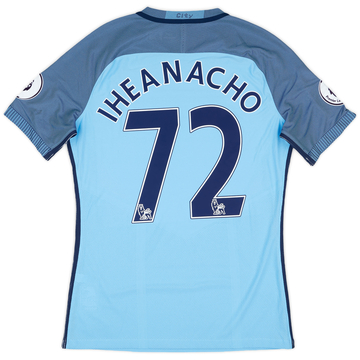 2016-17 Manchester City Match Issue Home Shirt Iheanacho #72