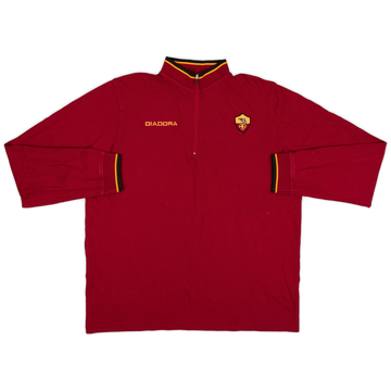2003-04 Roma Diadora 1/4 Zip Drill Top - 8/10 - (XXL)