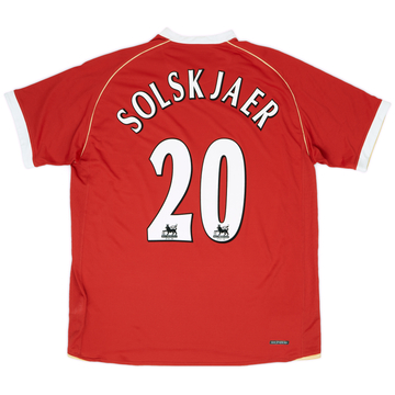 2006-07 Manchester United Home Shirt Solskjaer #20 (XL)