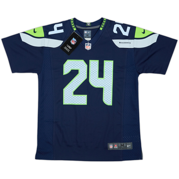 2019 Seattle Seahawks Lynch #24 Nike Game Home Jersey (M.Boys)