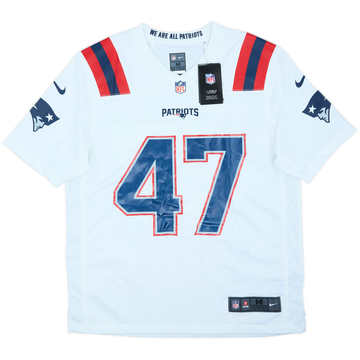 2020-21 New England Patriots Johnson #47 Nike Game Away Jersey (M)