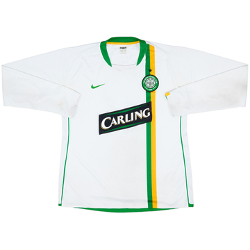 2006-08 Celtic European Player Issue L/S Shirt - 5/10 - (L)