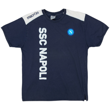 2014-15 Napoli Macron Cotton Tee - 5/10 - (L)