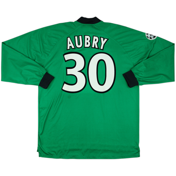 2000-01 Monaco Match Issue Champions League Squad Signed GK Shirt Aubry #30
