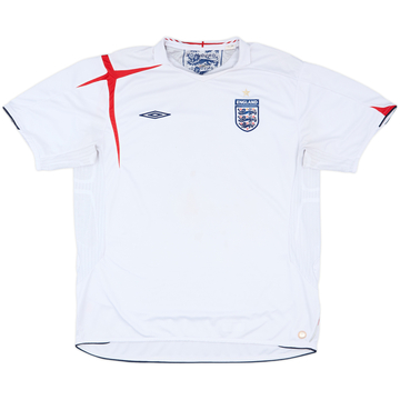 2005-07 England Home Shirt - 5/10 - (XXL)