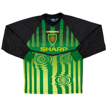 1997-98 Manchester United Green GK Shirt - 8/10 - (L.Boys)