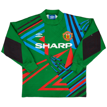 1992-93 Manchester United GK Shirt #1 (Schmeichel) - 8/10 - (S)