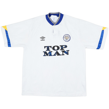 1990-91 Leeds United Home Shirt - 9/10 - (L)