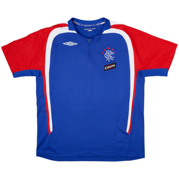 2009-10 Rangers Umbro 1/4 Zip Polo Shirt - 10/10 - (L)