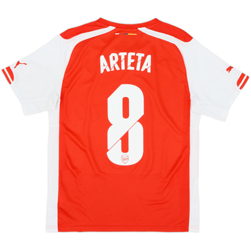 2014-15 Arsenal Home Shirt Arteta #8 - 8/10 - (M)