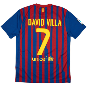 Camiseta de local del Barcelona 2011-12 David Villa #7 - 7/10 - (M)
