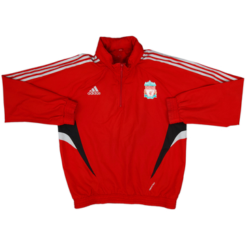 2008-09 Liverpool adidas 1/4 Zip Hooded Rain Jacket - 8/10 - (M/L)