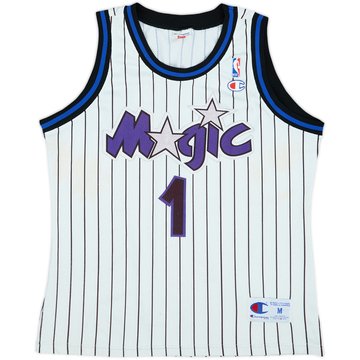 1993-98 Orlando Magic Hardaway #1 Champion Home Jersey - 3/10 - (M)