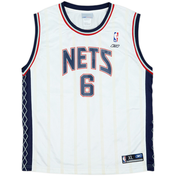 2002-04 New Jersey Nets Martin #6 Reebok Home Jersey - 8/10 - (XL.Boys)