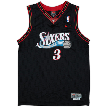 2000-04 Philadelphia 76ers Iverson #3 Nike Swingman Away Jersey - 5/10 - (L.Boys)