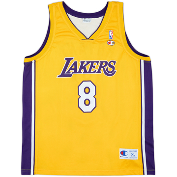 1999-06 LA Lakers Bryant #8 Champion Home Jersey - 9/10 - (XL)