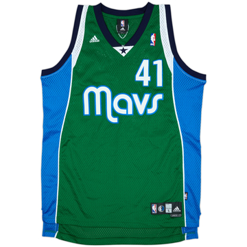 2006-09 Dallas Mavericks Nowitzki #41 adidas Swingman Camiseta alternativa - 7/10 - (L)
