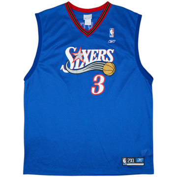 Camiseta Reebok alternativa del Philadelphia 76ers Iverson #3 2002-06 - 9 de 10 - (XXL)