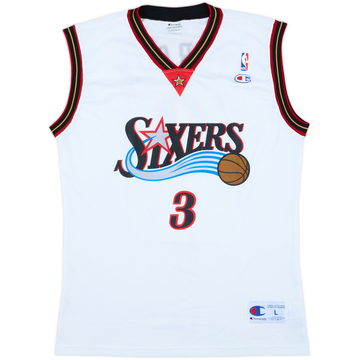 Camiseta de local Champion del Philadelphia 76ers Iverson #3 2000-06 - 9/10 - (L)